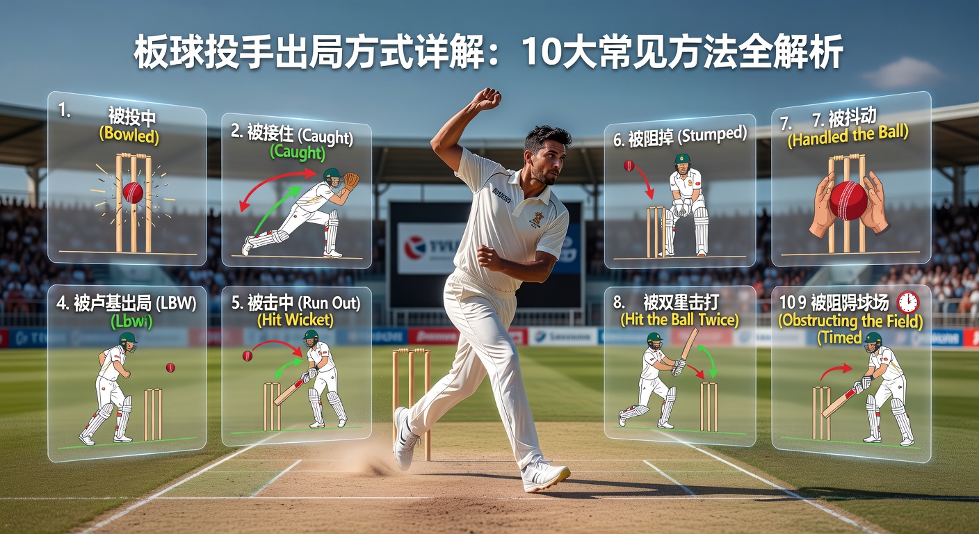 板球投手出局方式详解：10大常见方法全解析