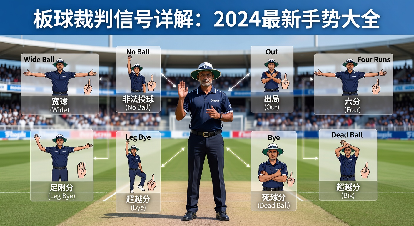 板球裁判信号详解：2024最新手势大全