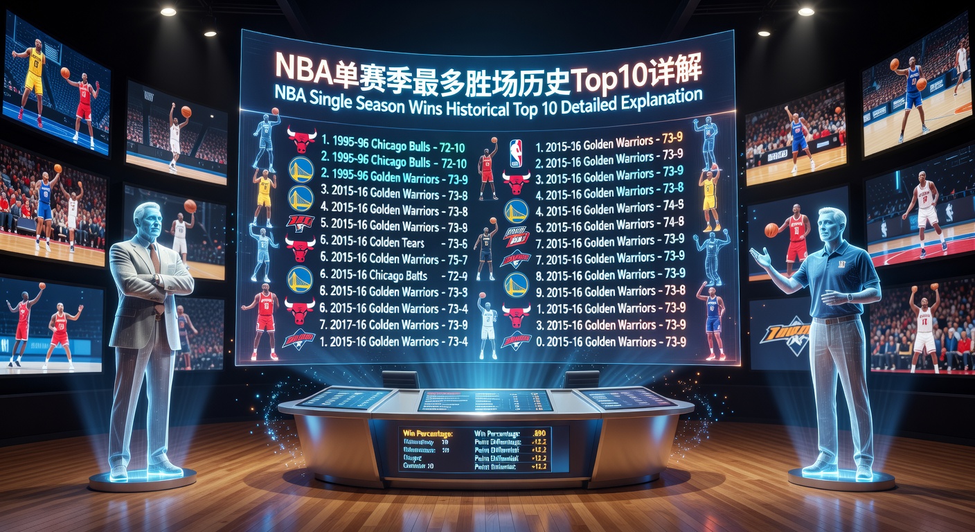 NBA单赛季最多胜场Top10历史纪录